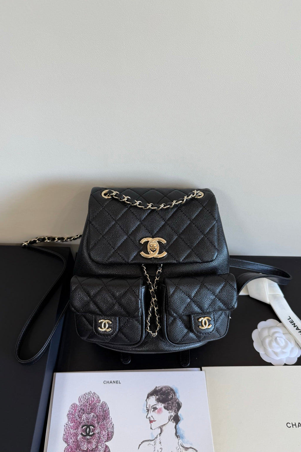 Chanel Classic Quilted Caviar Small Backpack
