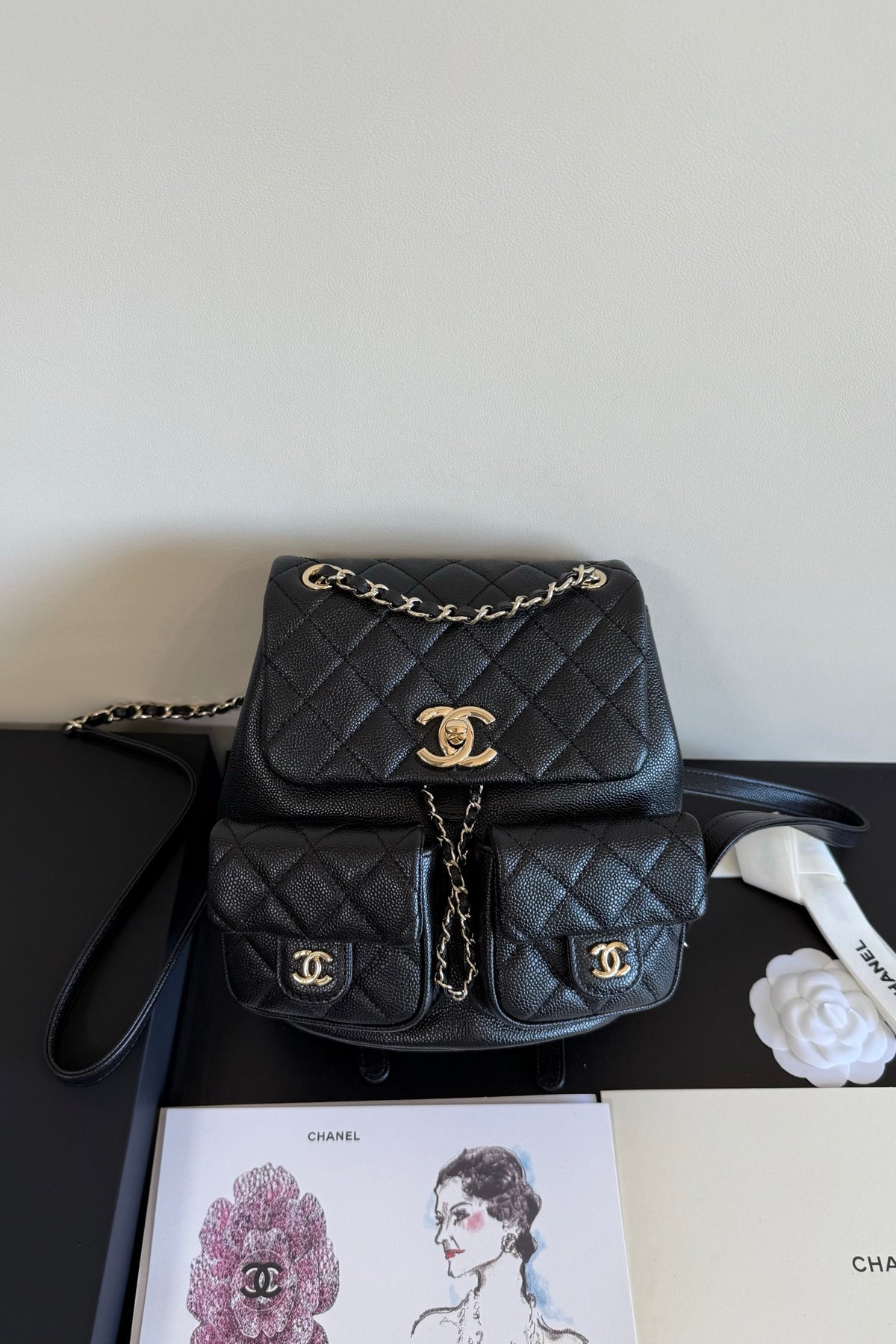 Chanel Classic Quilted Caviar Small Backpack