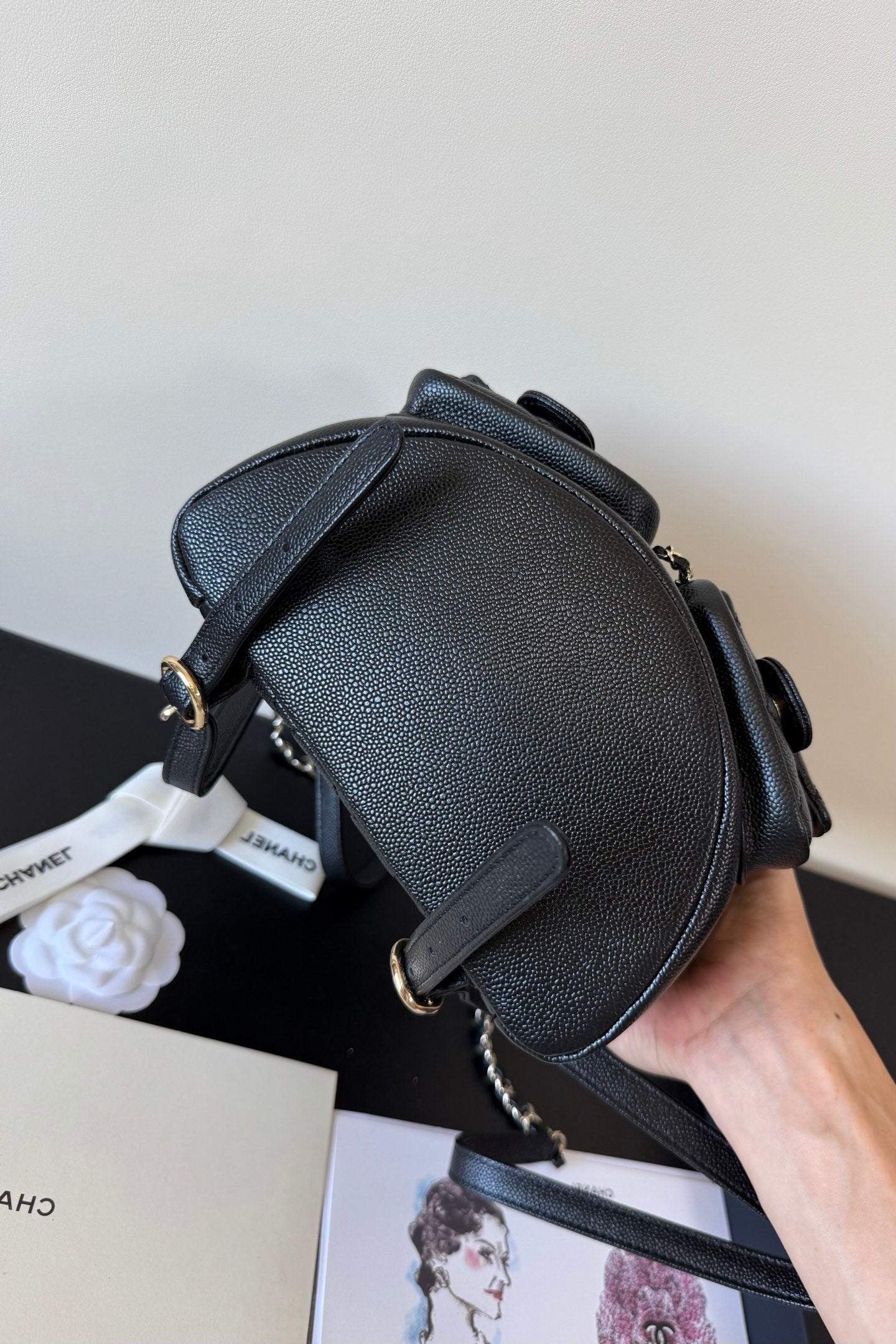 Chanel Classic Quilted Caviar Small Backpack