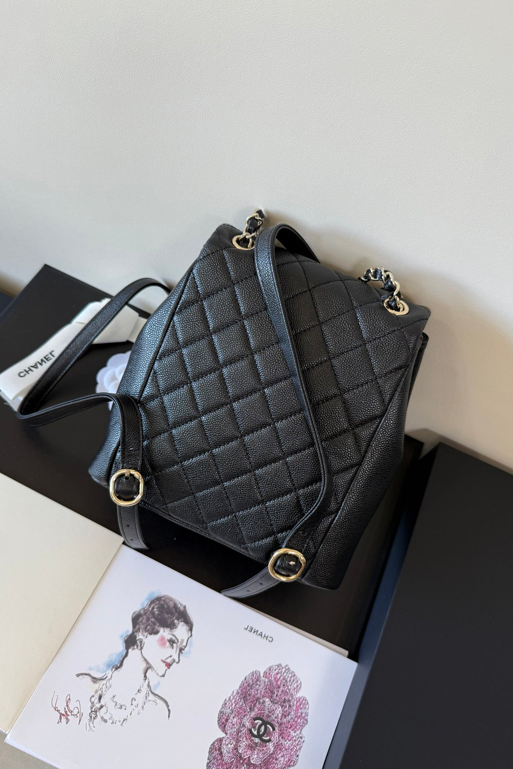 Chanel Classic Quilted Caviar Small Backpack