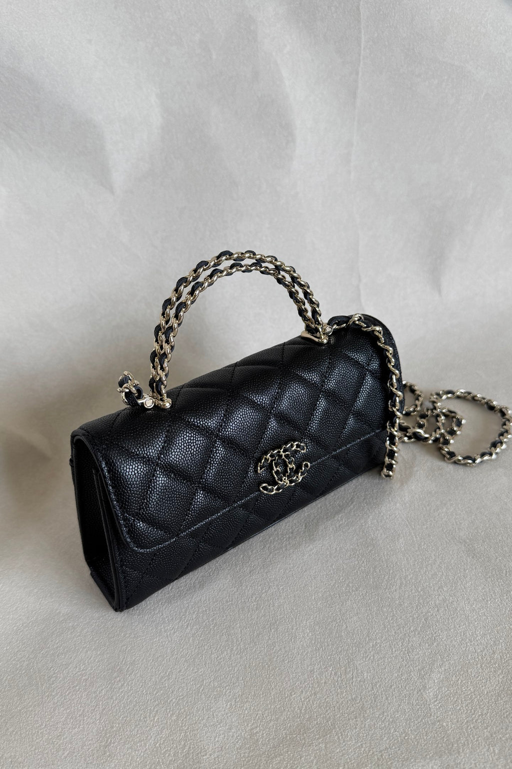Chanel Caviar Kelly Handle Flap Bag