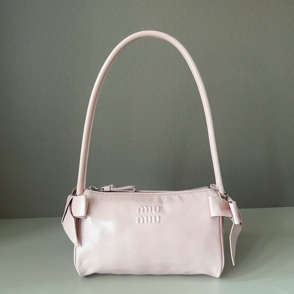 Miu Miu Blush Shiny Leather Pouch