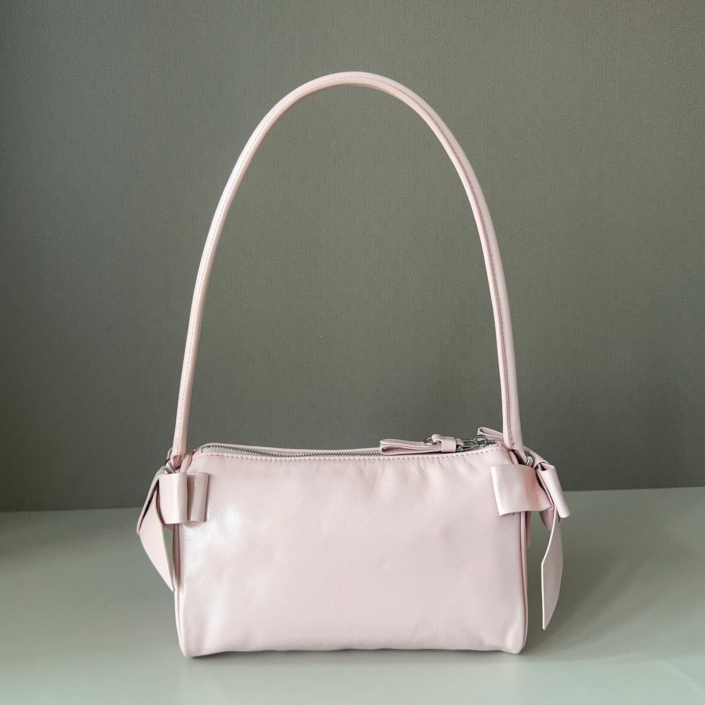 Miu Miu Blush Shiny Leather Pouch