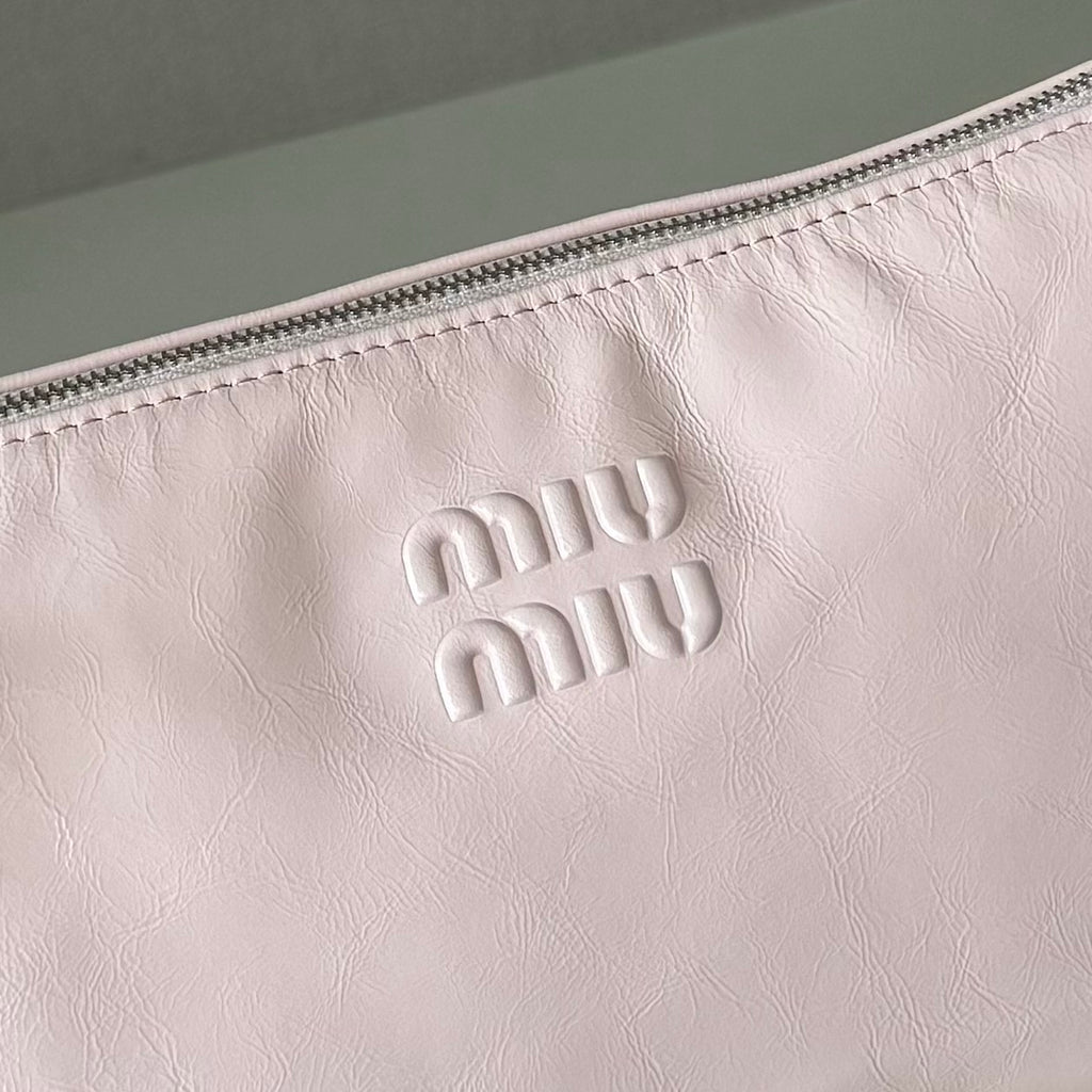 Miu Miu Blush Shiny Leather Pouch