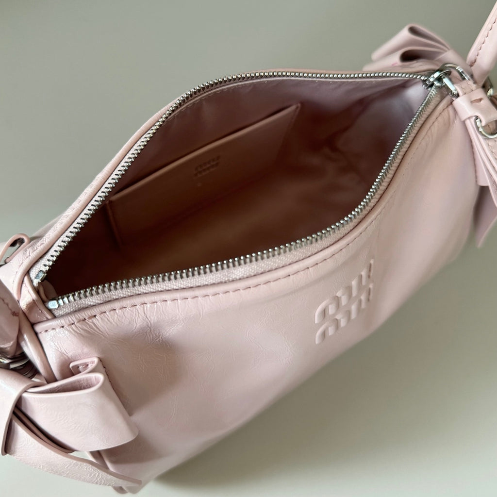 Miu Miu Blush Shiny Leather Pouch