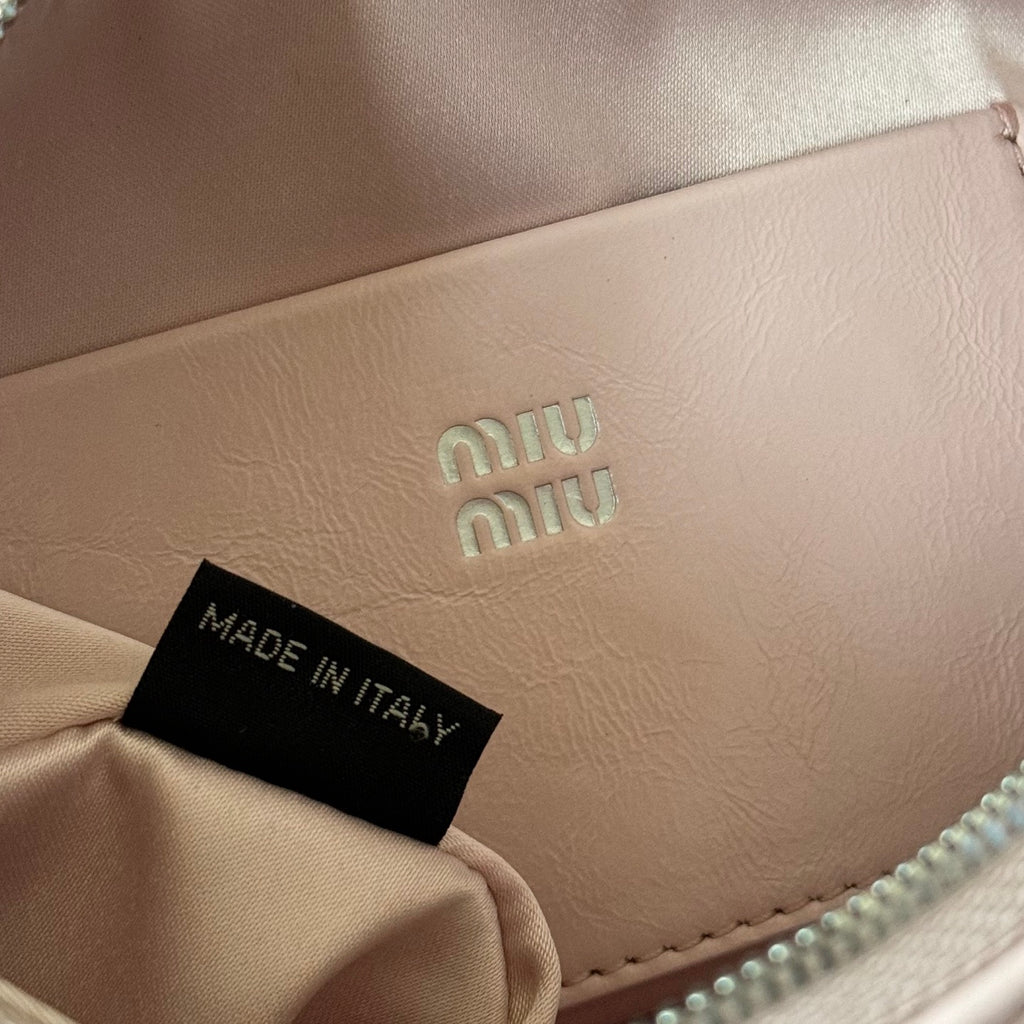 Miu Miu Blush Shiny Leather Pouch