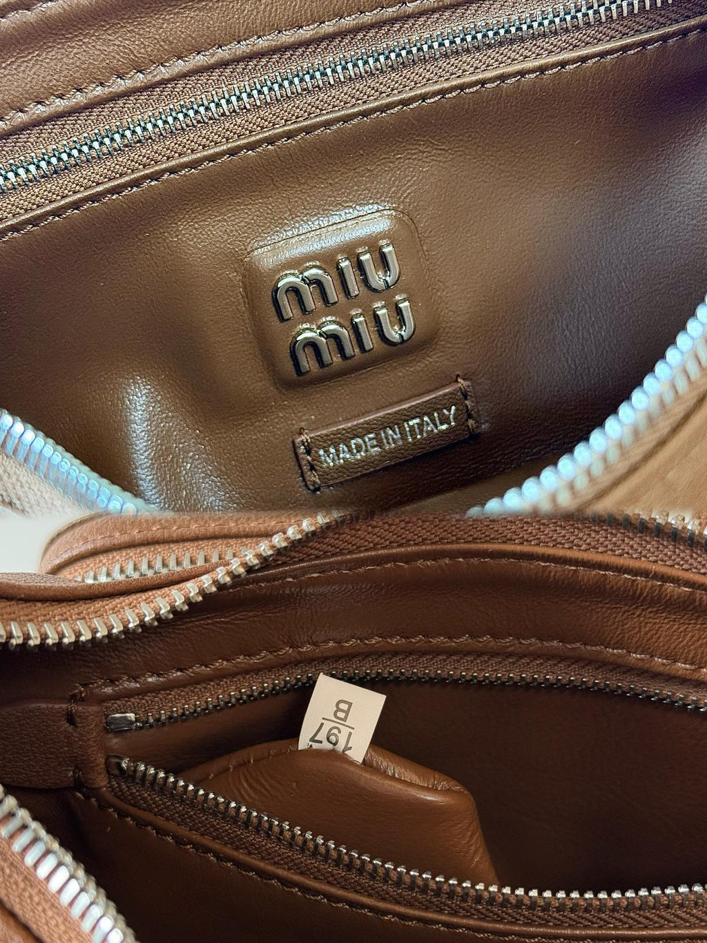 Miu Miu Pocket Leather Nappa Shoulder Bag