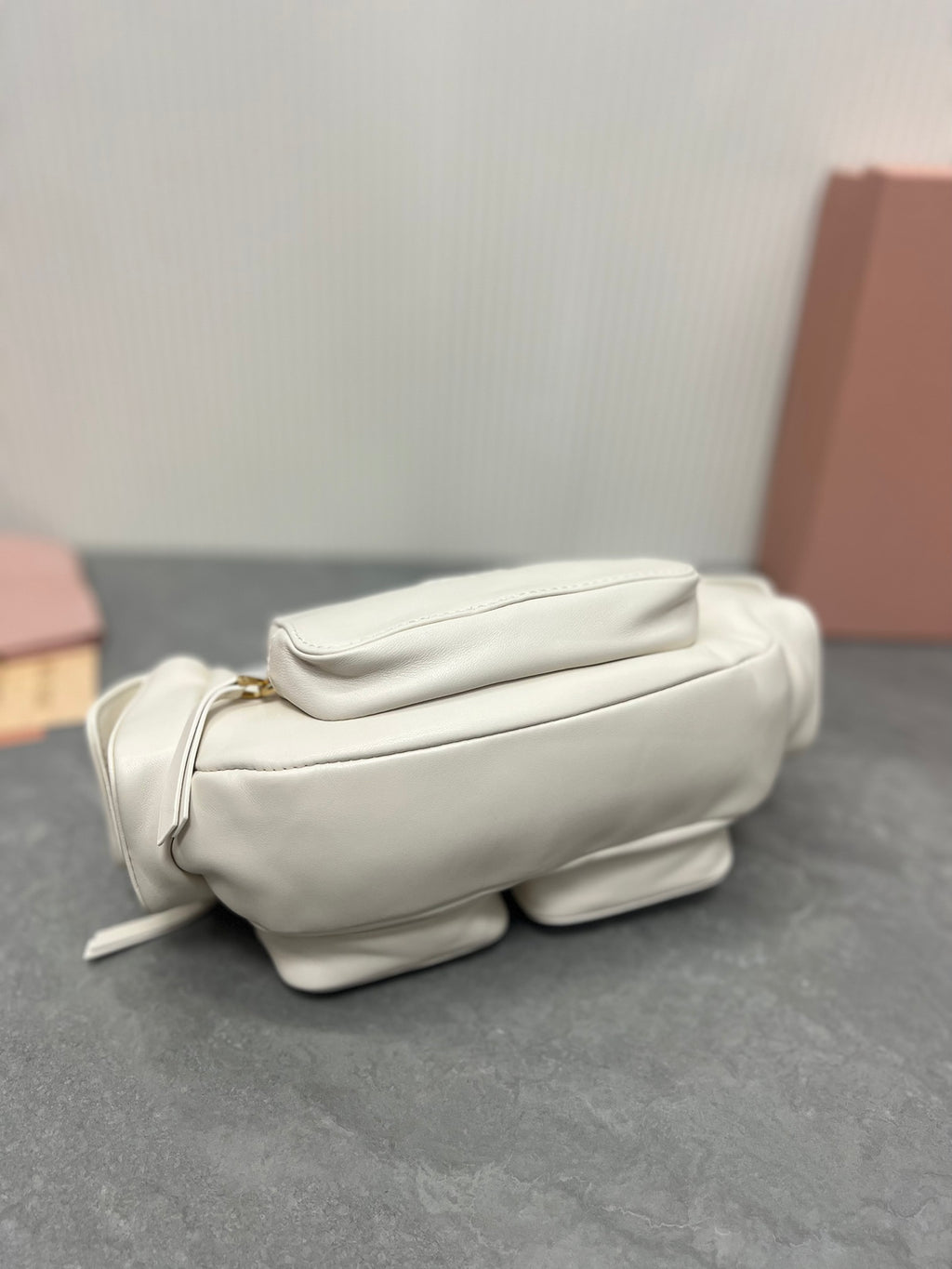 Miu Miu Pocket Leather Nappa Shoulder Bag