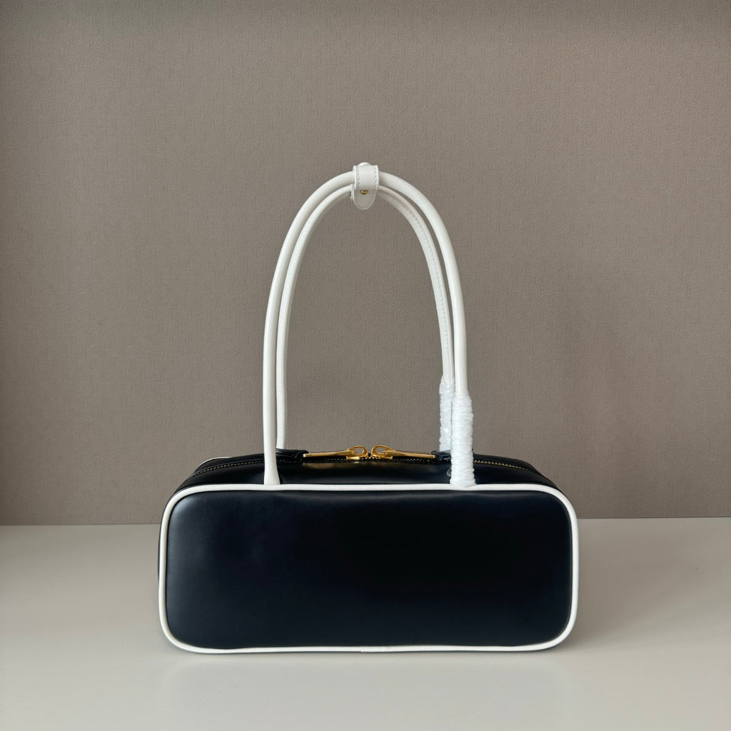 Miu Miu Beau Leather Tote Top Handle Bag