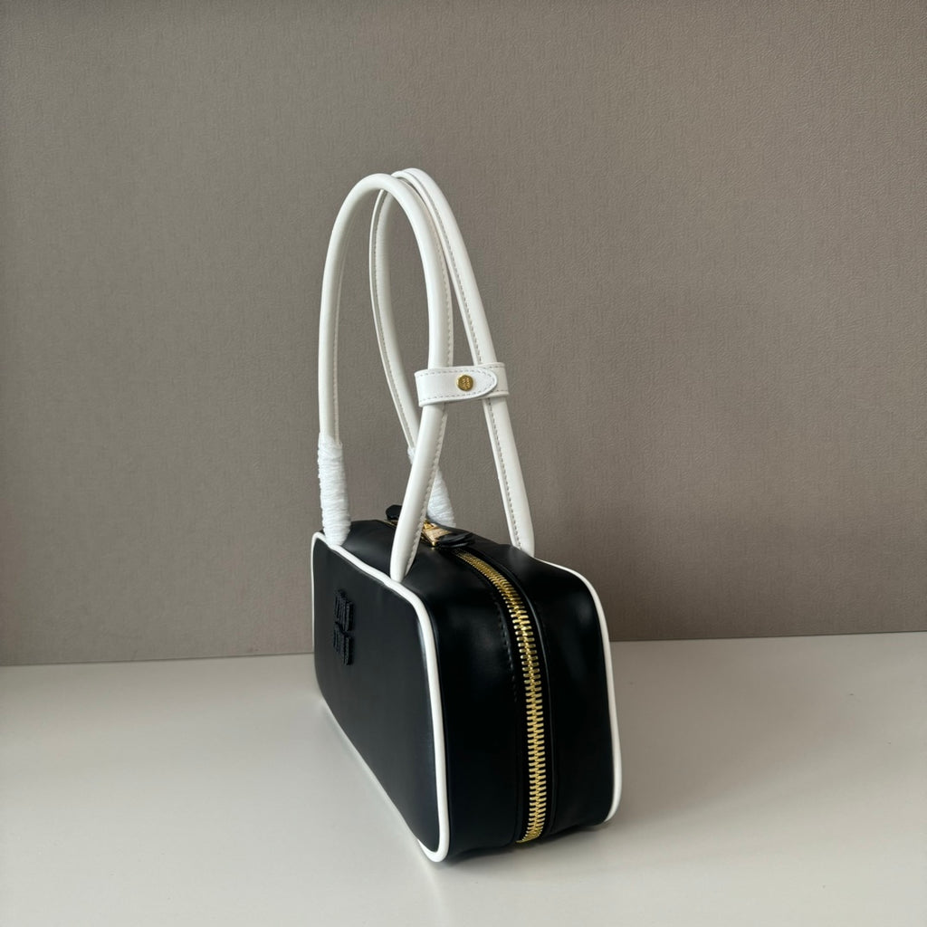 Miu Miu Beau Leather Tote Top Handle Bag