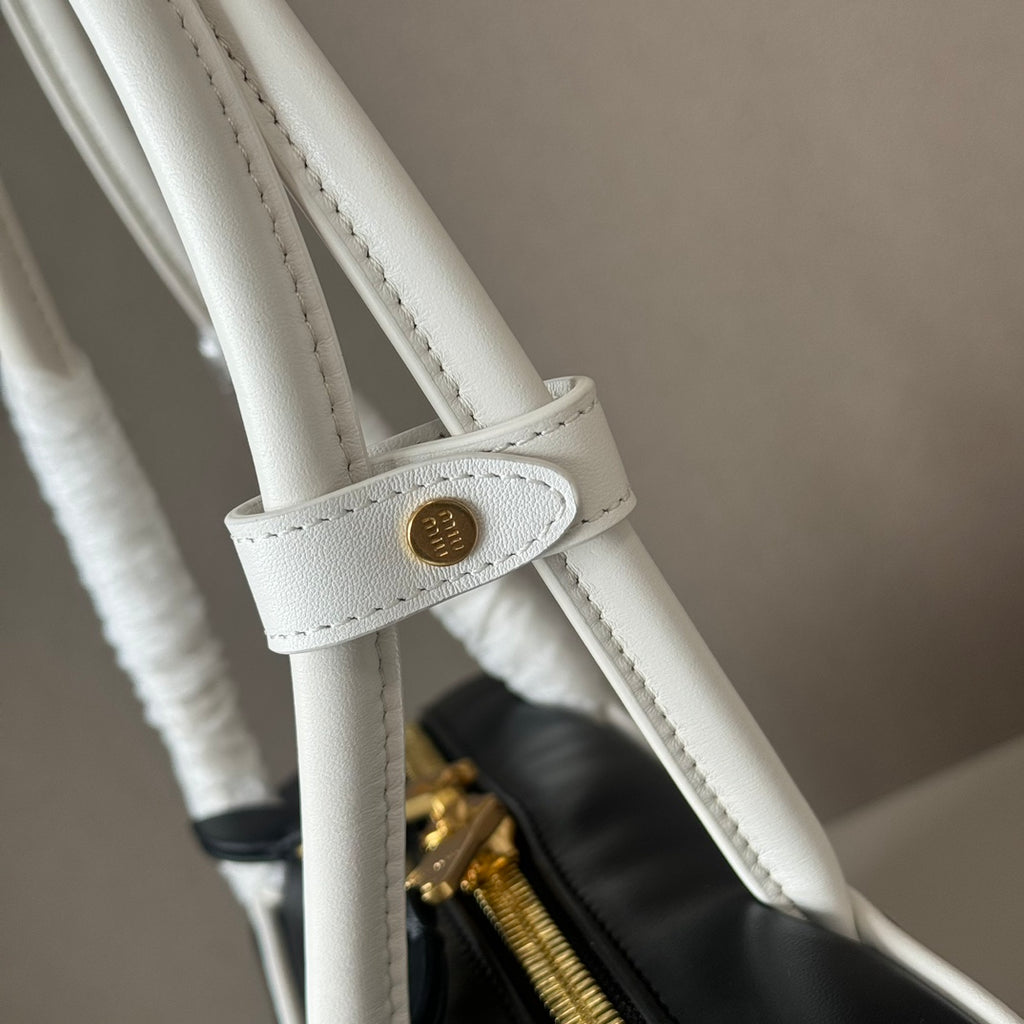 Miu Miu Beau Leather Tote Top Handle Bag
