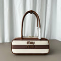 Miu Miu Beau Leather Tote Top Handle Bag