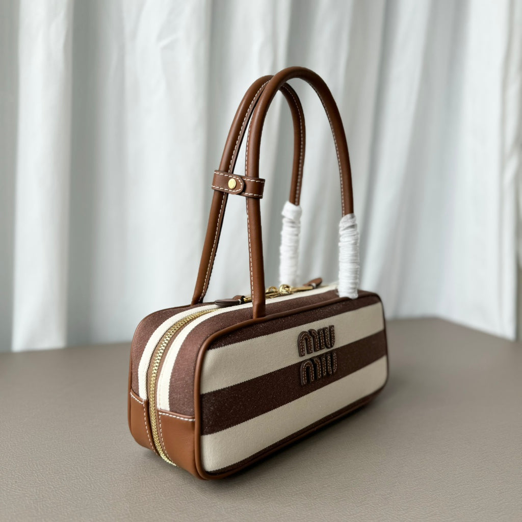 Miu Miu Beau Leather Tote Top Handle Bag