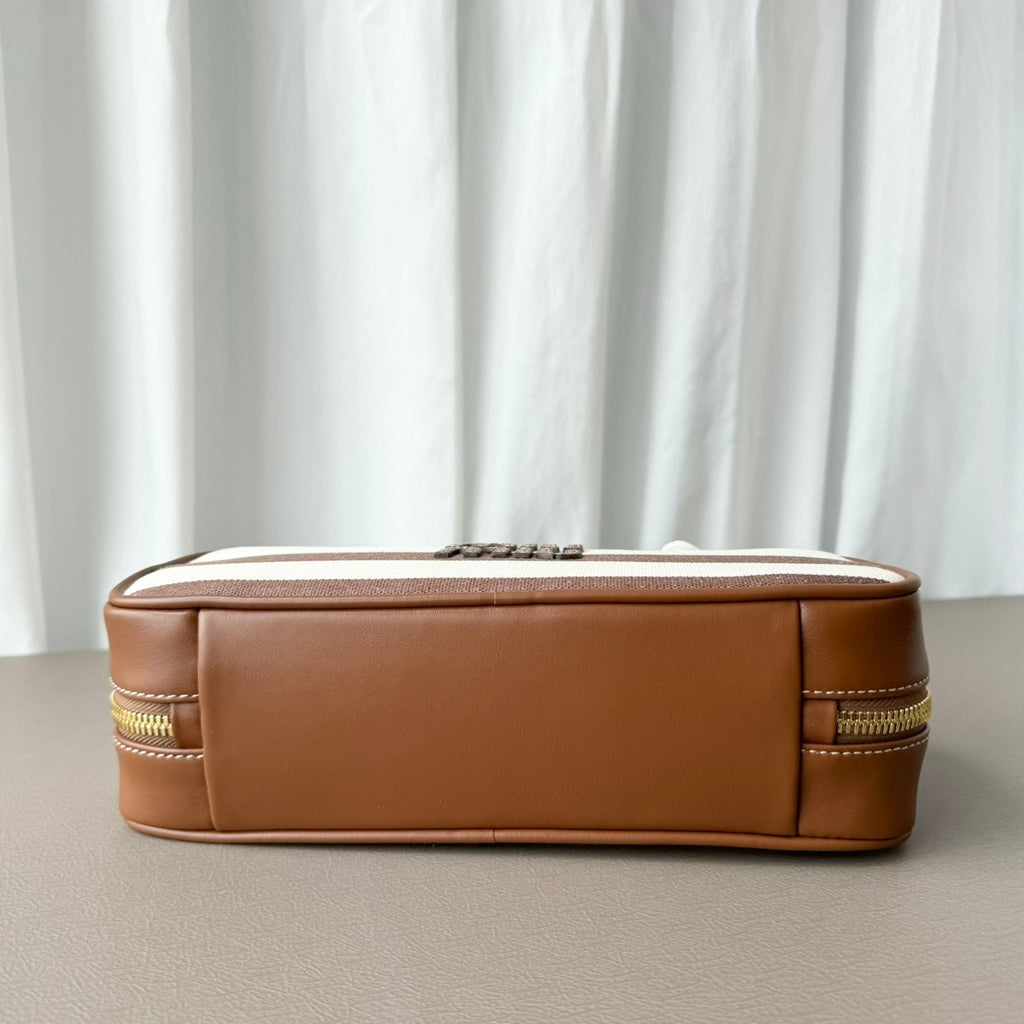 Miu Miu Beau Leather Tote Top Handle Bag
