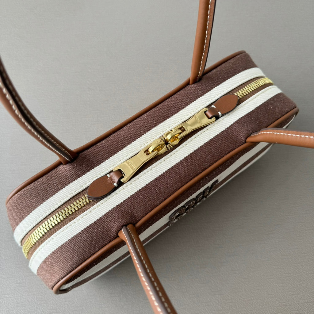 Miu Miu Beau Leather Tote Top Handle Bag